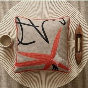 Productos Más Vendidos: Funda de Cojín Cuadrada Moderna con Patrón Abstracto Bordado en Rojo y Gris para Decoración del Hogar - Product Image 3