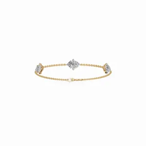 18K Yellow Gold Lab Grown Diamond Trio <b>Bangle</b> & Bracelet <b>Set</b> with 39 Diamonds Certified for Women - Product Image 1