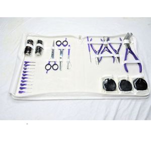 Kit d'outils pour extensions de cheveux : Ciseaux, pinces, clips, fils, crochets à boucle, crochets à loquet, perles - Product Image 3