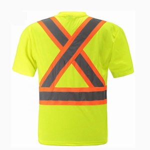 Camiseta de Seguridad Reflectante de Alta Visibilidad con Cuello en V, Ropa de Trabajo de Malla, Uniforme de Advertencia para Construcción, Tráfico Vial 2026 - Product Image 4