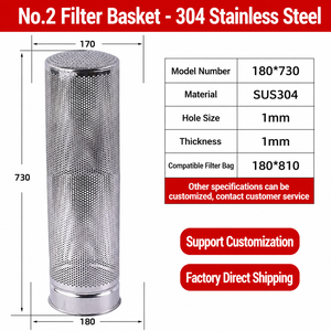 Tube filtrant perforé en acier inoxydable 304 316L, panier filtrant cylindrique, panier de filtration pour la filtration industrielle de l'huile - Product Image 6