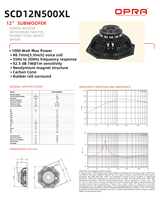 Haut-parleur de subwoofer professionnel PA de 12 pouces 1000W, 8 ohms, bobine vocale de 3,5 pouces, cône en carbone