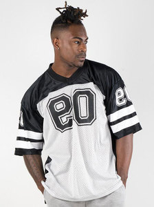 เสื้อฟุตบอลอเมริกัน Ryder 09 สำหรับผู้ชาย สีดำขาว คอกลม ทรงปกติ แขนสั้น ผ้าตาข่าย ระบายอากาศได้ดี โพลีเอสเตอร์ 100% สกรีนลาย - Product Image 4