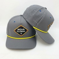 Casquettes de baseball et chapeaux de golf personnalisés de luxe pour hommes, 5 panneaux, avec corde, vente en gros