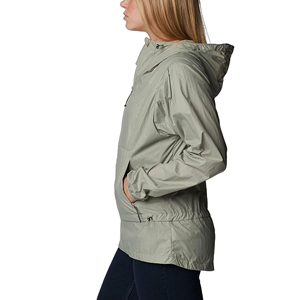 Custom <b>Women</b> Zip Up <b>Jacket</b> Lightweight Windbreaker Patches Stand Collar Full Sleeve Solid Color Zipper Closure <b>Utility</b> Style - Product Image 3