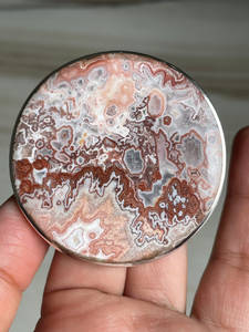 Argent sterling 925 ONE Of kind pierre rose Bague artisanale pierre scénique cadeau elle - Product Image 6