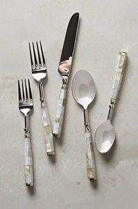 Ensemble de couverts tendance en laiton avec poignée en forme de feuille, fait main, cuillère, fourchette, couteau, service de table de luxe - Product Image 4