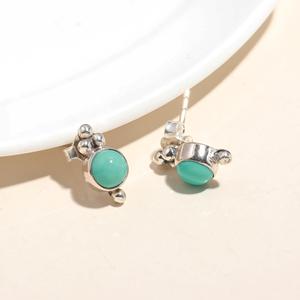 Pendientes Pequeños Románticos de Plata de Ley 925 de la Mejor Calidad 2026, con Turquesa de Arizona, para Mujeres y Niñas, Ideales para Uso Diario - Product Image 3