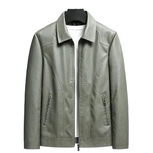 Manteau en cuir personnalisé pour hommes Veste en similicuir avec revers Manteau imperméable et coupe-vent Poches à fermeture éclair Rue pour hommes - Product Image 1