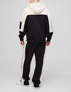 Ensemble de survêtement streetwear pour homme, 2 pièces, coupe classique, 100 % coton, à capuche, couleur unie, avec logo personnalisé, haute qualité, vente en gros - Product Image 5