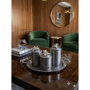 Copper Antique Finished Top Quality Stainless Steel Kitchenware Storage Jars With Pumpkin Gold Lids Home Decor Table Centerpiece - Product Image 5