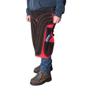 Protège-jambes de fermeur en cuir véritable de qualité supérieure, réglables, pour le sablage des sabots, équipement de sécurité professionnel pour fermeurs - Product Image 2