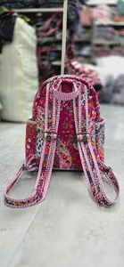 กระเป๋าเป้สะพายหลังธุรกิจสุดหรู น้ำหนักเบา ผ้าฝ้ายควิลท์สีชมพู แบรนด์ Le Souvenirs ผลิตด้วยมือ พร้อมซิปปิดลายพิมพ์ สำหรับใส่แล็ปท็อป ทำจากผ้าฝ้ายออร์แกนิค - Product Image 2
