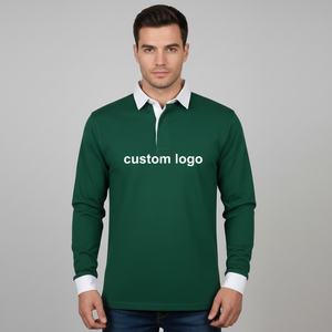 Maillot de rugby personnalisé à manches longues en coton, maillot de football pour hommes et femmes, chemise d'entraînement de rugby unisexe, chemises à boutons - Product Image 2