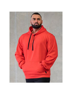 Sudaderas con Capucha Rojas para Hombre, Talla Grande, 100% Algodón, Forro Polar Estilo Costa Oeste, Diseño Estampado, Sudaderas con Capucha de Invierno Gruesas y Forradas, Estilo Hip Hop, Tallas Grandes - Product Image 1