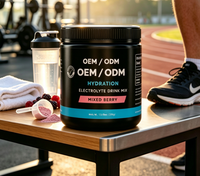 Poudre d'hydratation électrolytique aux baies mélangées, marque privée OEM, mélange de boisson électrolytique faible en sucre pour le sport et la réhydratation quotidienne