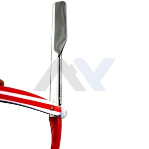 Navaja de Afeitar Profesional de Acero Inoxidable con Diseño de Bandera Americana, Personalizada, con Bloqueo Deslizante, Ligera, de Una Sola Hoja - Product Image 6