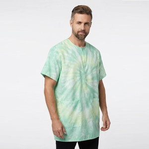 Blouse de coiffeur professionnelle pour hommes, à manches courtes et col rond, en polyester écologique et résistant à l'eau, pour la coupe de cheveux - Product Image 6