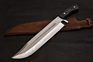 Handmade DIY ODM/OEM Custom <b>Clip</b> Point 3mm Thickness Bowie Knife D2 Steel Blade Wood Handle Leather Sheath 15 Inch Outdoor Knife - Product Image 3