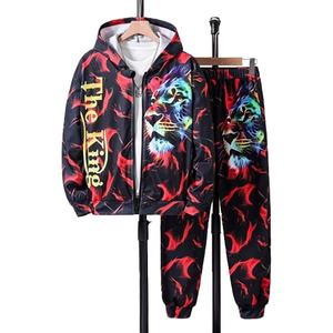 ชุดวอร์มสำหรับฤดูหนาวของผู้ชายกางเกงวอร์มโอเวอร์ไซส์มีฮู้ดและเป็นมิตรกับสิ่งแวดล้อมลายทึบขายดี - Product Image 1