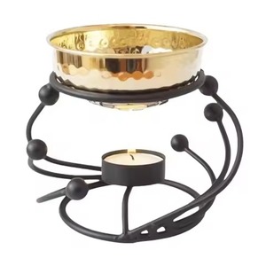 Modern Brass Aromatic Diffuser Perfume Lamp With Candle Holder All Season Use Aromatherapy Incense <b>Burner</b> <b>For</b> Church Use - Product Image 3