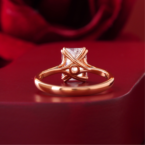 2.00 CT Radiant Cut Lab Grown Engagement Ring 14K Yellow Gold VVS1 VS2 DEF Solitaire with Prong Setting Good Clarity - Product Image 4