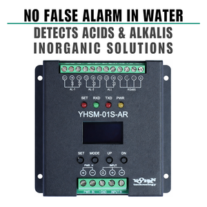 Module de contrôle de détection de fuites à 1 canal pour acides et alcalis |   RS-485 Modbus |   IP65 |   DC24V |   Système d'alarme de fuite de produits chimiques industriels - Product Image 2