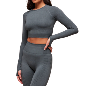 T-shirt de sport pour femme, coupe classique, écologique, respirant, à séchage rapide, compression, haut athlétique sans manches, vente en gros - Product Image 6