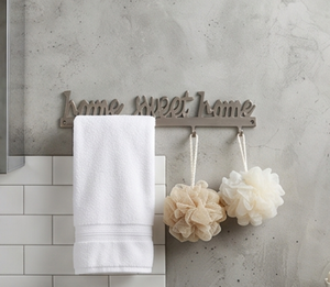 Stainless Steel Home Sweet Home <b>Hook</b> Mirror Finished Elegant Design Perfect For Bathroom Kitchen Storage And Decor - Product Image 3