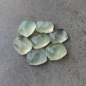 AAA+ Prehnite Cabochon Calibrated <b>Cushion</b> Gemstone, Natural Green, Loose Gemstone for Jewelry Supply Wholesale Cabochon - Product Image 5