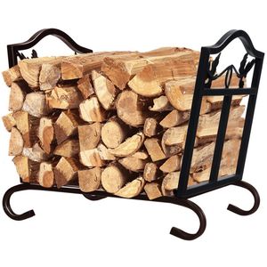 Steel Foldable Firewood <b>Log</b> Rack Convenient Wood Storage <b>Holder</b> for Fireplaces Home Accessories - Product Image 4
