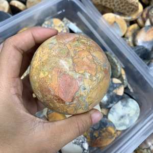 Sphère de jaspe Maligano naturel, pierre polie, pour la décoration de la maison et la collection de cristaux, 3 à 5 cm, disponible jusqu'à 10 cm - Product Image 4