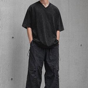 T-shirts pour hommes effet délavé à l'acide, prix abordable, disponibles en différentes couleurs, faible MOQ, meilleure qualité, nouveau style. - Product Image 6
