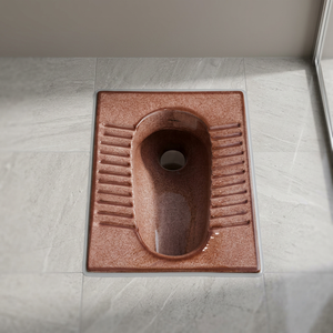Magenta White Double Color <b>Ceramic</b> Orissa Squatting <b>Pan</b> Toilet 20 Inch Indian Export Quality Designer Bathroom WC - Product Image 4