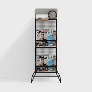 ชั้นวางนิตยสาร MDF สไตล์ล้ำสมัยสำหรับขายส่ง - ดีไซน์สีขาววอช - Product Image 1