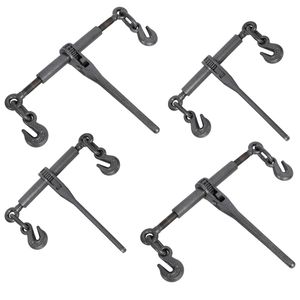 Cinghie di Fissaggio a Cricchetto Nere Martellate Resistenti da 3/8''-1/2'' con Carico di Lavoro di 9200 libbre e Ganci G70, Lunghezza Regolabile, Confezione da 4 di CO - Product Image 1