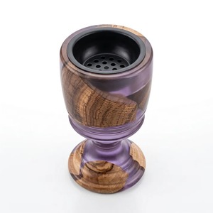 Quemador de Incienso Moderno Árabe Mubkha de Resina y Madera de Acacia Hecho a Mano de Primera Calidad para Virutas de Oud, Fragancia Aromática, Majlis - Product Image 2