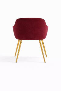 Elegant Velvet Upholstered Rocking Chair with Armrests and Metal Legs for Bedroom <b>Dining</b> Room Home Office Hotel - Product Image 5