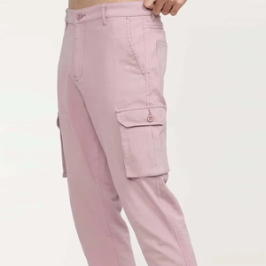 Pantalons cargo en toile décontractés sur mesure pour hommes - Pantalons de travail longs pour l'extérieur avec poches latérales et grandes poches - Product Image 6