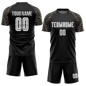 Premium Soccer Uniform Heat-Transfer Printed Football Jersey Shorts Moisture Wicking Breathable 100% Polyester Fabric Custom - Product Image 6
