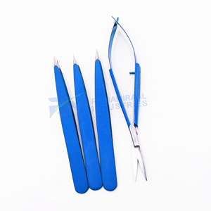 แหนบคิ้วเคลือบสีน้ำเงิน RMI พร้อมปลายแหลมสแตนเลสสีเงิน - Product Image 3