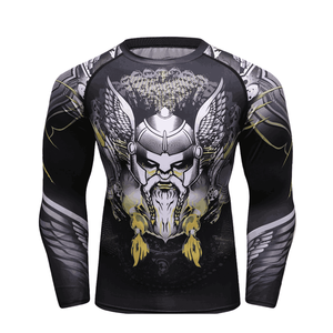 T-shirt de compression Rash Guard pour homme – Idéal pour la gym, le surf, la plongée et l'entraînement – Haut de sport très élastique pour homme - Product Image 1