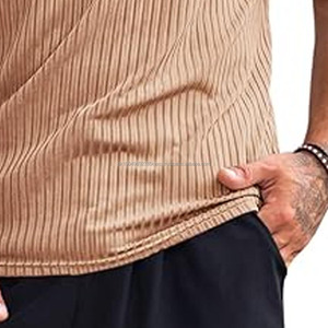 Camiseta sin Mangas de Verano para Hombre, Informal, de Punto, para Gimnasio, Material Suave, Chaleco sin Mangas, Elástico, Ajustado - Product Image 3