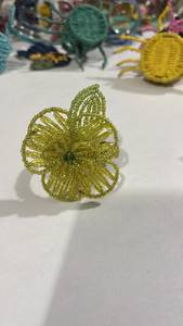 Luxury Glass Beaded Napkin Rings Handmade Durable Flower Style Conifer Handmades Table Decor <b>Wedding</b> Christmas Dining - Product Image 5