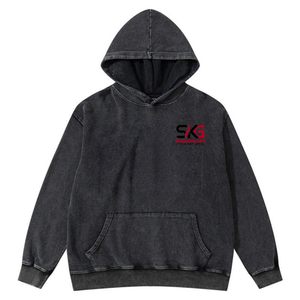 Sweat-shirt à capuche pour homme, tie-dye noir et blanc, veste à capuche, streetwear, logo personnalisé - Product Image 4