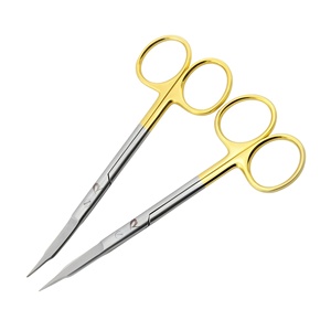 กรรไกรโกลด์แมน-ฟ็อกซ์13ซม. เครื่องมือผ่าตัดฟันแบบตรงโค้งทำจากสเตนเลสมีแทรกคาร์ไบด์แหลมคม - Product Image 1