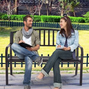 Panca da Giardino per Esterni da 50 Pollici con Seduta Doppia - Product Image 3