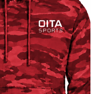 <b>Red</b> Camo Pullover <b>Hoodie</b> Men Custom Camouflage Printed Fleece Sweatshirt Kangaroo Pocket Drawstring Long Sleeve Casual Sports - Product Image 5