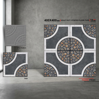 Dalles de pavage de jardin en ardoise rouilleuse antidérapante 40x40 pour extérieur, qualité supérieure, en porcelaine robuste, pour la première classe.