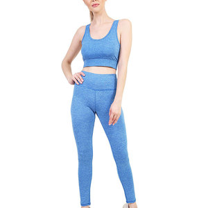 Conjunto de Yoga para Mujer de Alta Calidad, Diseño Sólido, Secado Rápido, Transpirable, 2 Piezas, Ajuste Flexible, Tela Suave para Yoga Diario y Estiramiento - Product Image 1